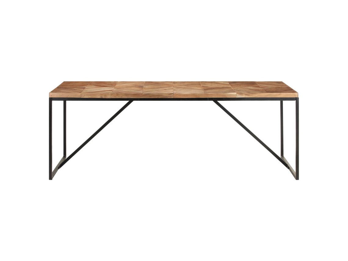 Mesa De Jantar 200x90x76 Cm Madeira Acácia Maciça E Mangueira Haochrymec