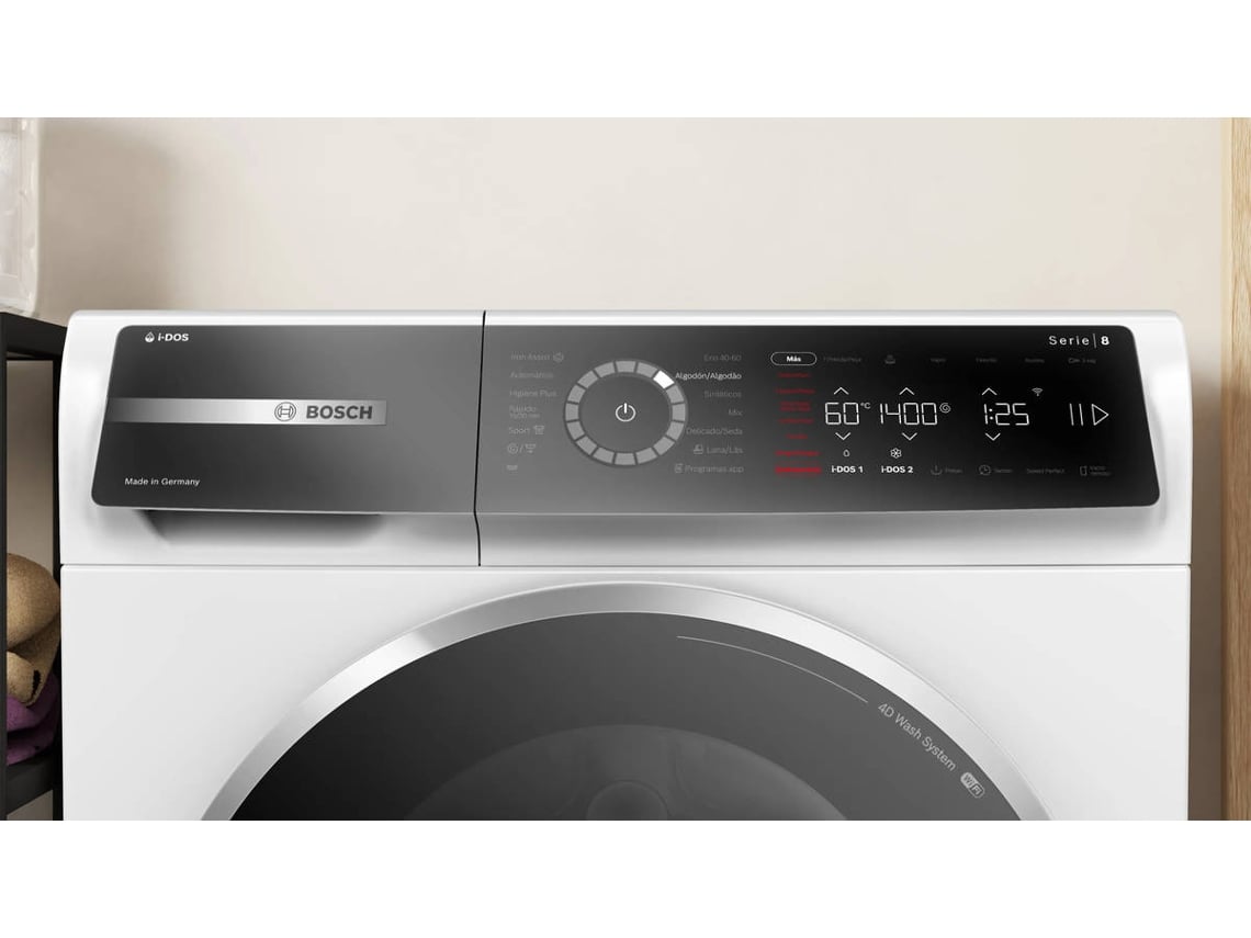 Máquina de Lavar Roupa BOSCH i-Dos WGB254A1ES (10 kg - 1400 rpm - Branco)
