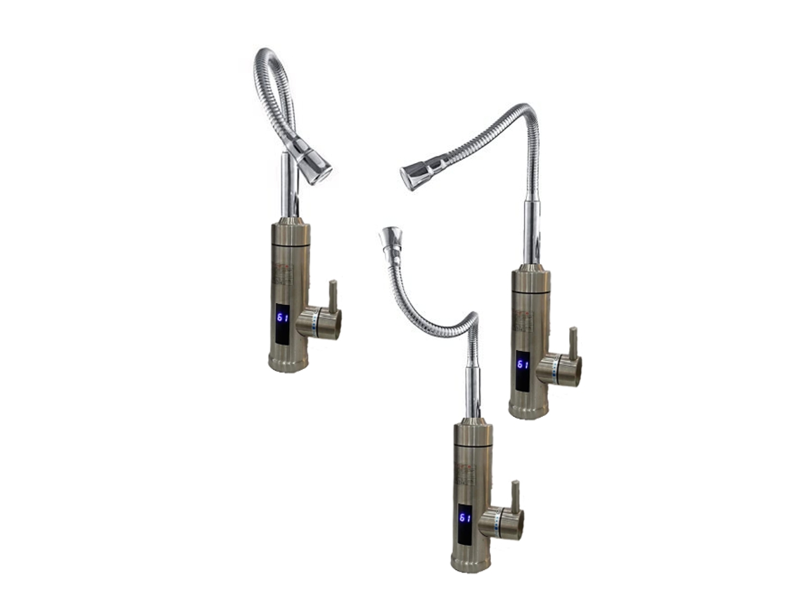 Esquentador Instantâneo com Torneira Flexível TAVALAX Aço Inoxidável