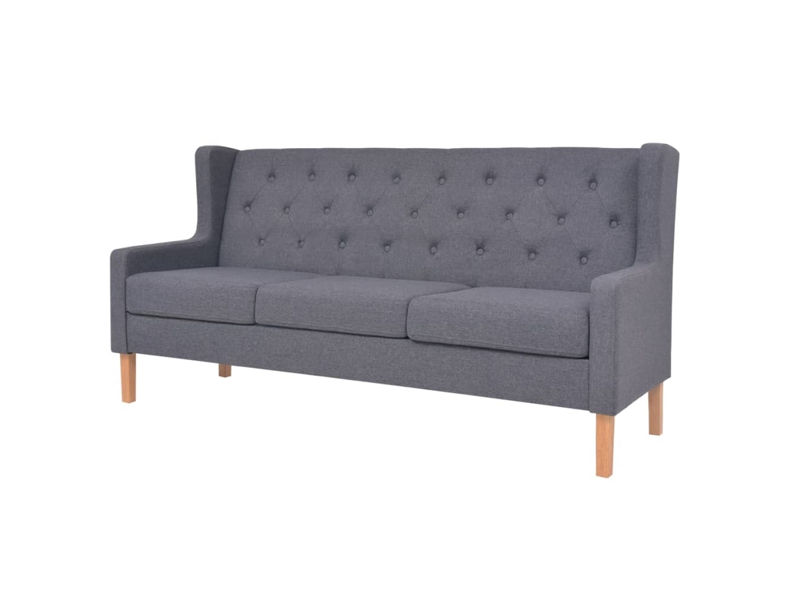 Conjunto 2 Sofa VIDAXL Cinzeto Tecido