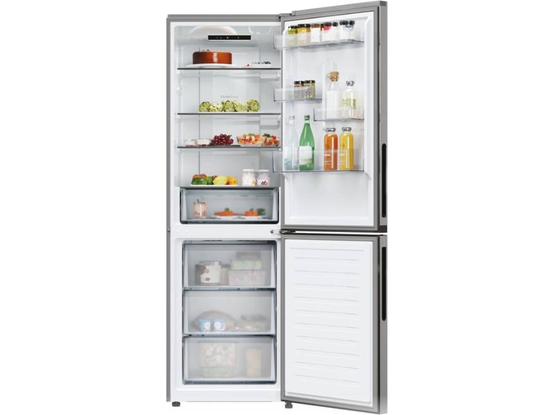 Frigorífico Combinado CANDY CNCQ2T618EX (No Frost - 355 L - 185 cm - Inox)