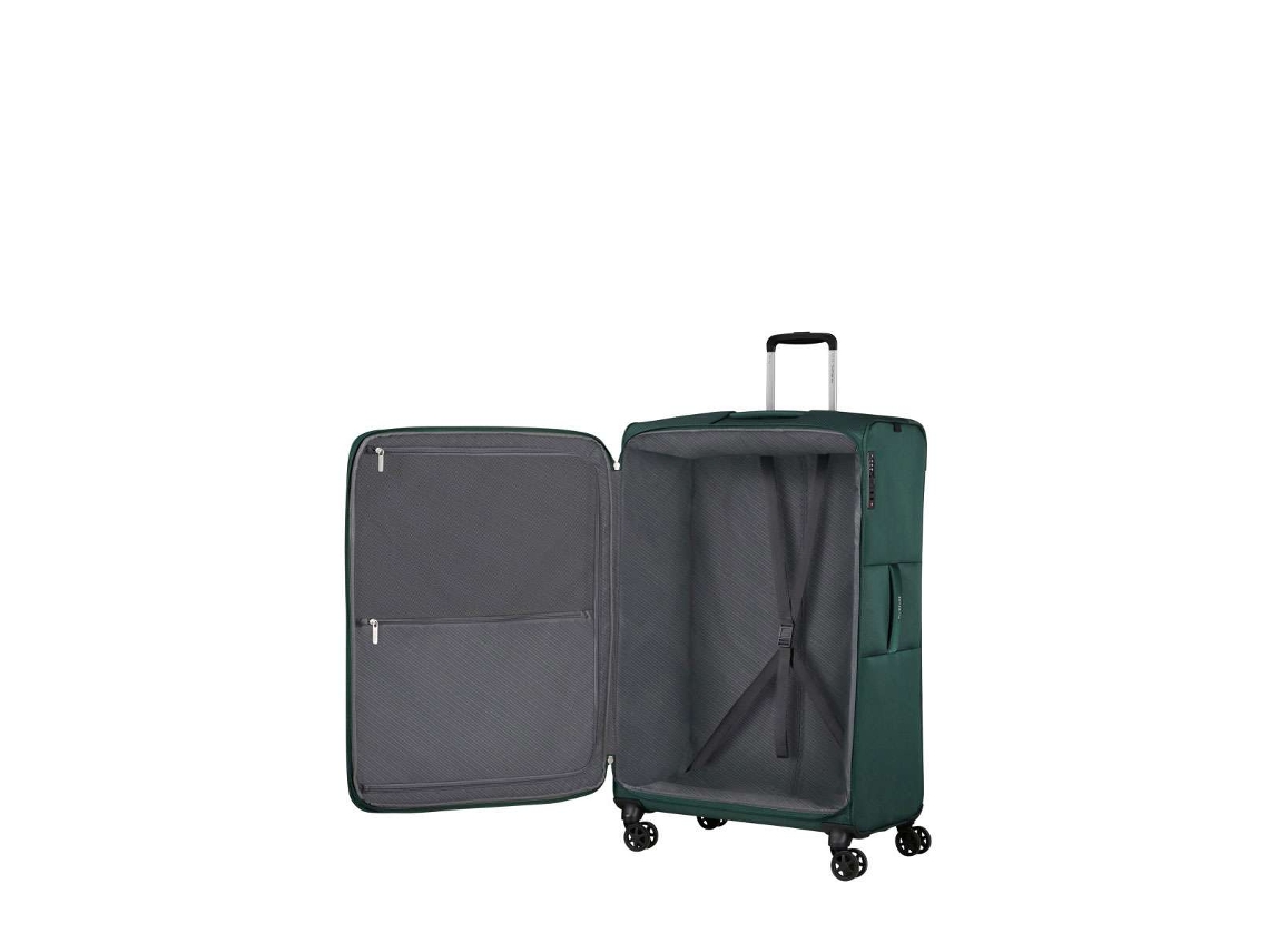 Mala De Viagem Grande Samsonite Base Breeze 78cm 4 Rodas Expansível Verde Escuro 105l