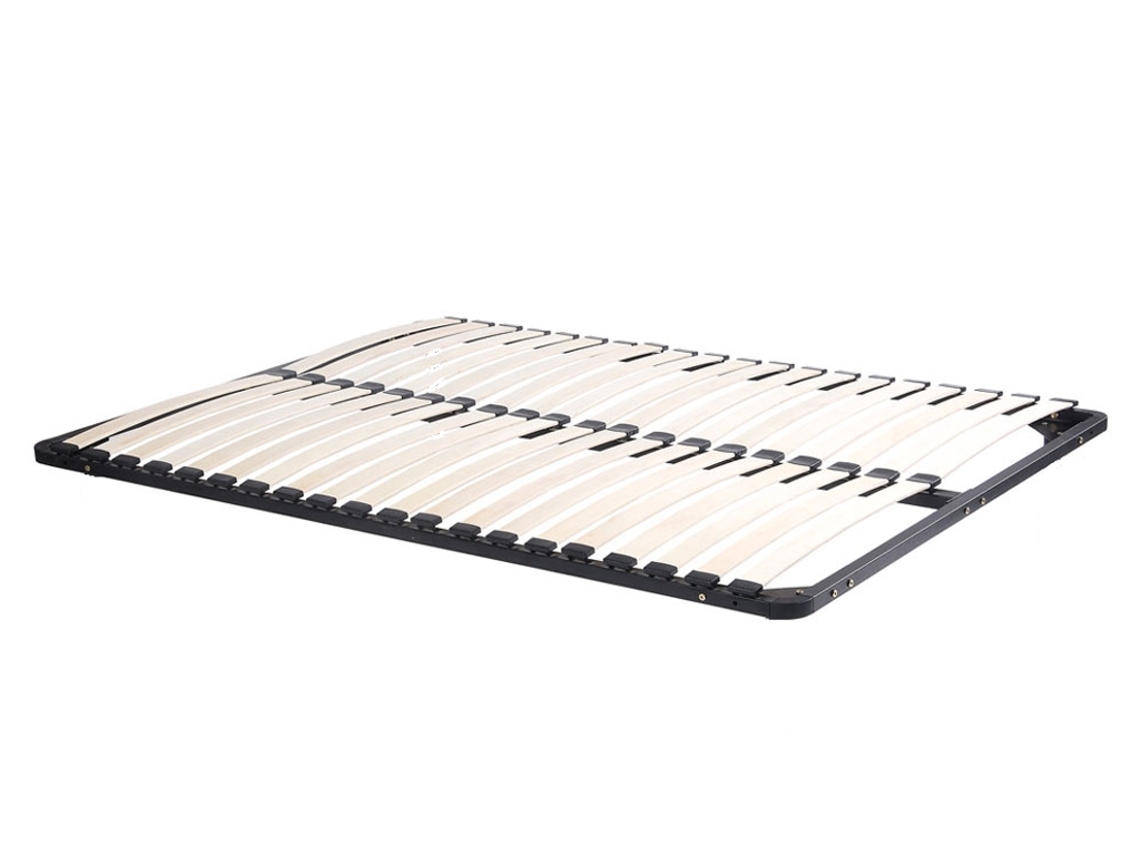 Estrutura de cama VELONA VENTE-UNIQUE Preto, Natural claro 160x200 cm - Com colchão - Com sommier