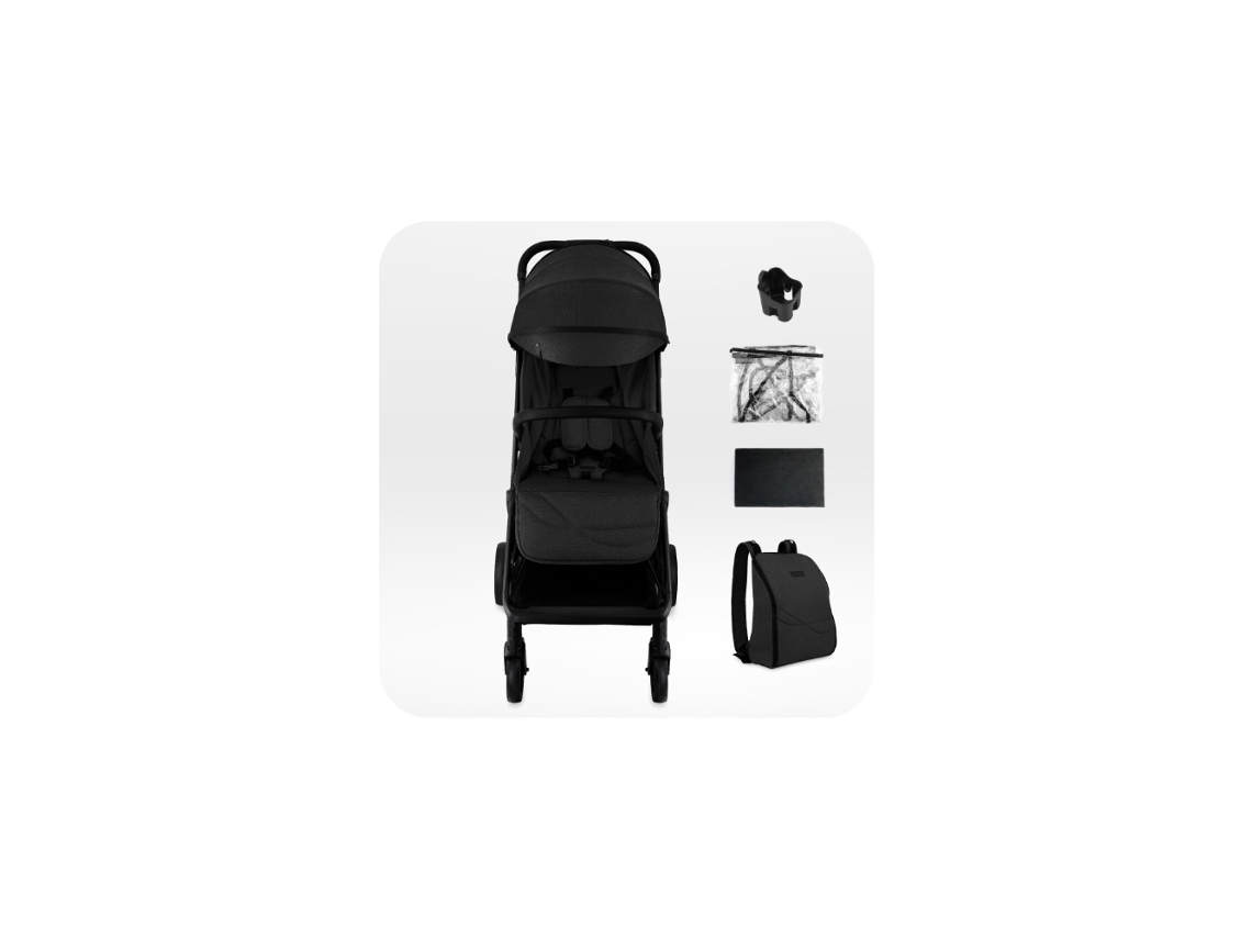 Carrinho De Bebé Dobrável Momi Andrea Black
