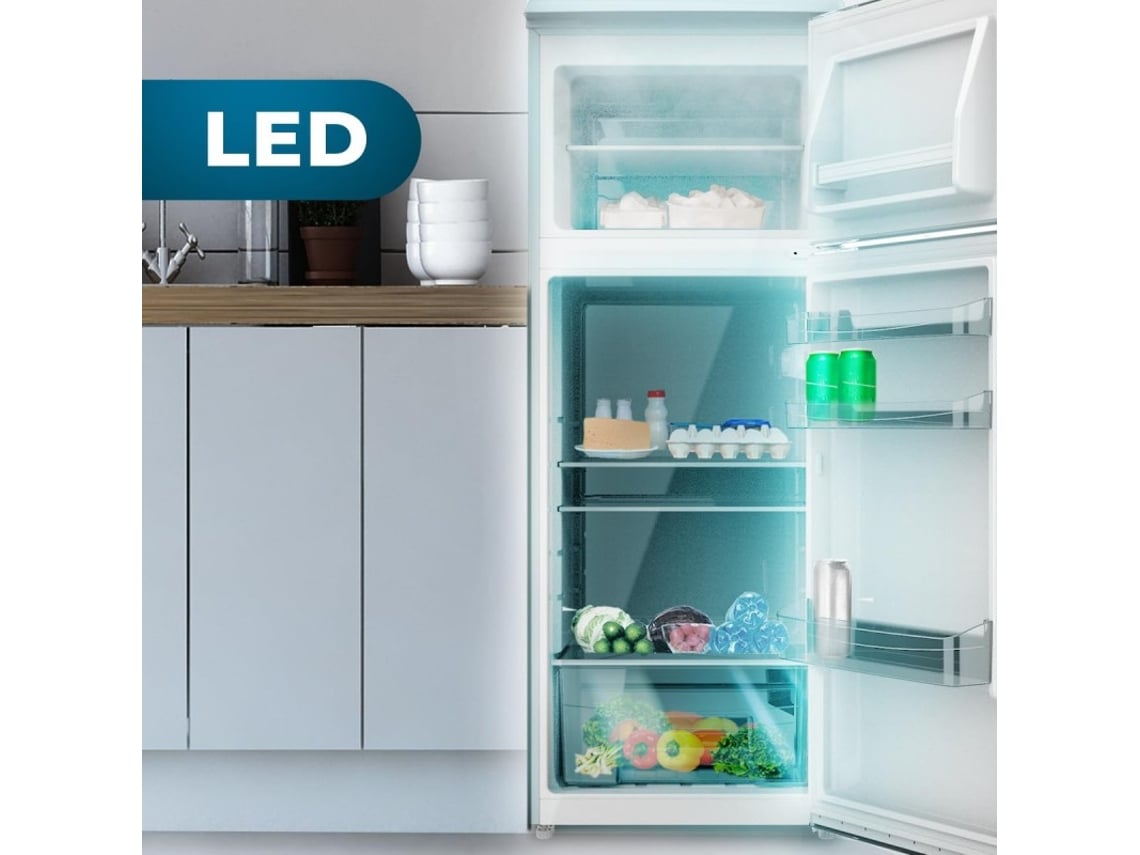 Mini Frigorífico Retro 2D Origin Blue com Capacidade de 85 L Classe e Led Interior CECOTEC