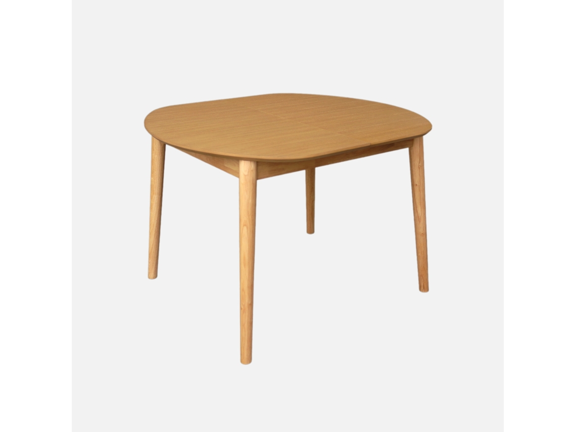 Mesa De Jantar Oval Extensível Madeira De 4 6 Lugares, Natural Sweeek