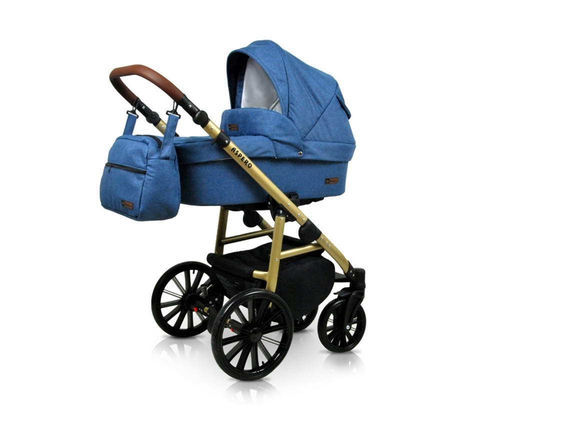 Carrinho de Bebé Multifuncional BABYLUX ASPERO 4 Em 1 -Blue flex - Ajustável e dobrável Construção leve em alumínio - Reversibilidade - Acessórios