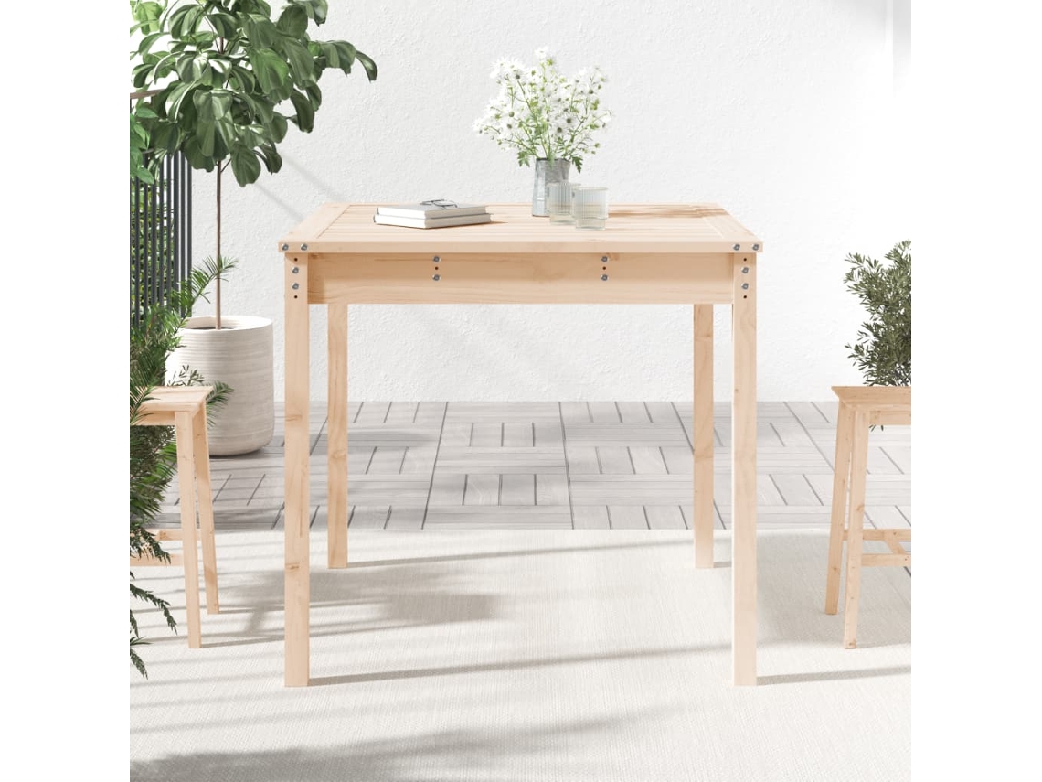 Mesa De Jardim 82,5x82,5x76 Cm Madeira De Pinho Maciça