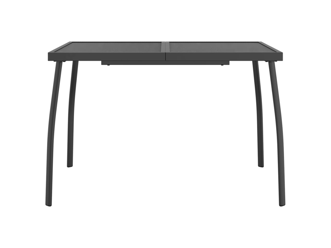 Mesa De Jardim Malha Aço Antracite 110x80x72 Cm Vidaxl