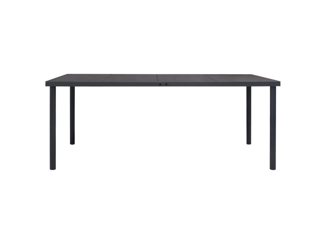 Mesa de Jantar para Jardim 190X90X74 Cm Aço Antracite NONAME