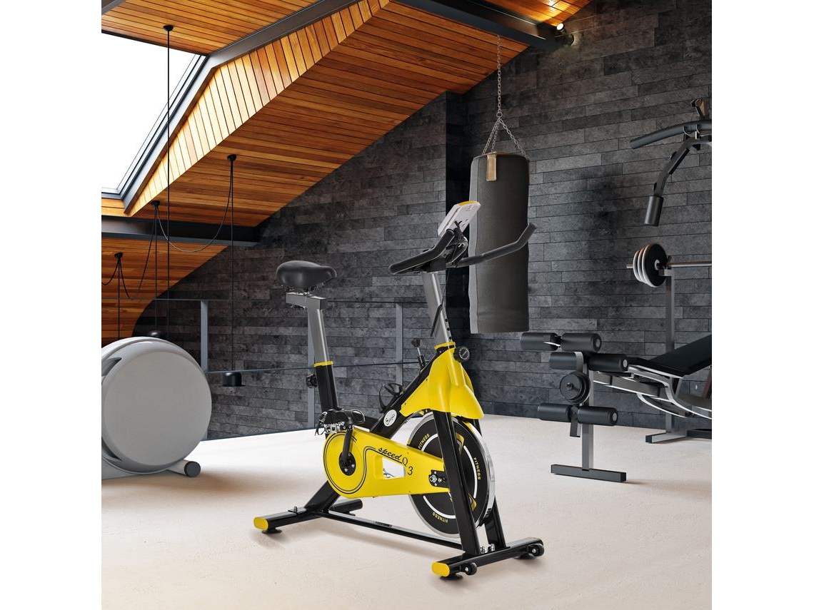 Bicicleta Estática Aço e ABS cor Multicolor 45,5x100x101-113 cm HOMCOM