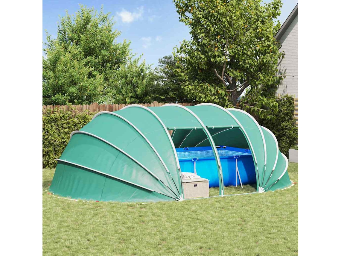 Tenda De Piscina Vidaxl Verde Poliéster (640 X 432 X 205 Cm)