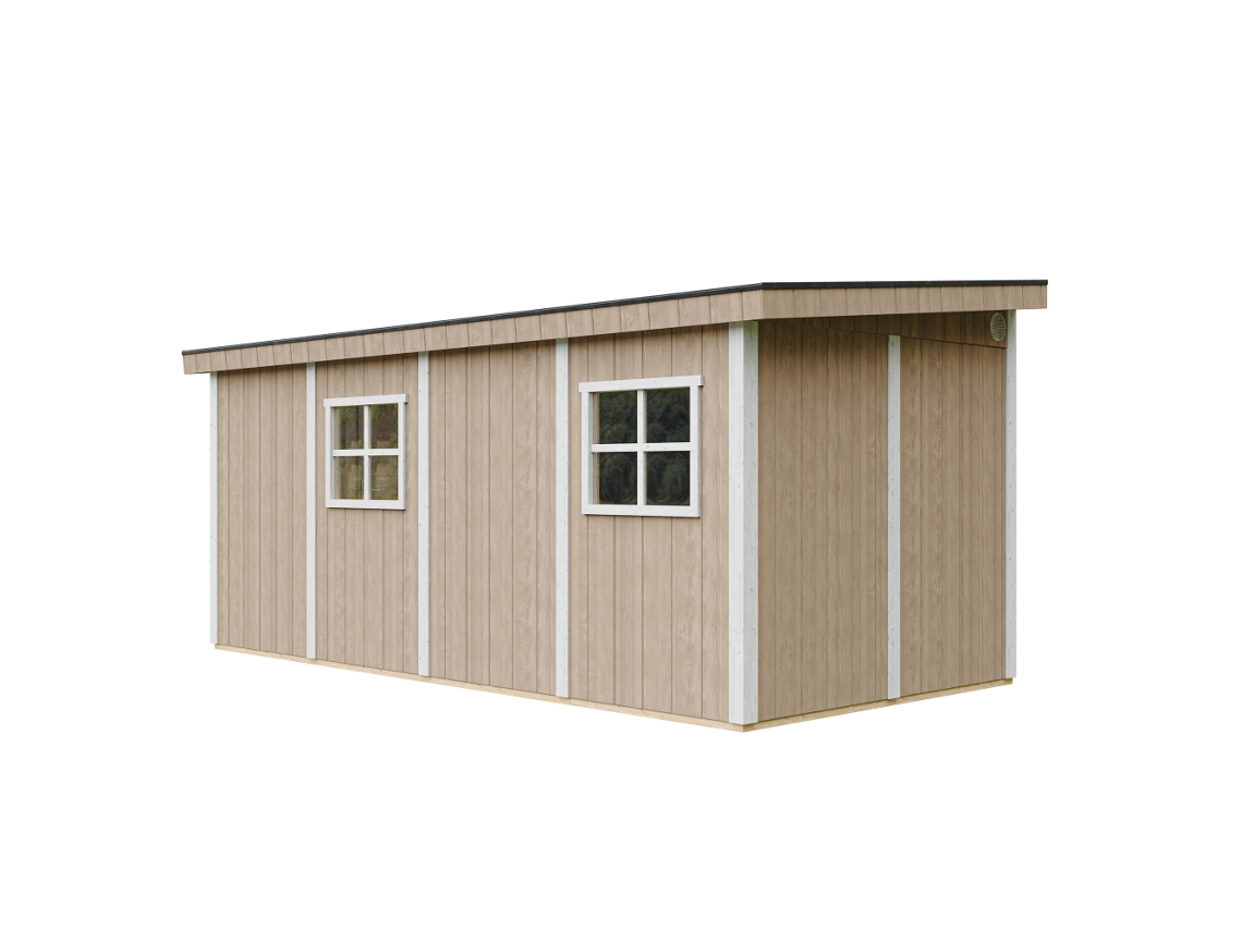 Casa De Jardim Qualidade Premium 11,47 M² A231x248x530 Cm Sem Piso E Parede Lateral Timbela M940b Terra Brown