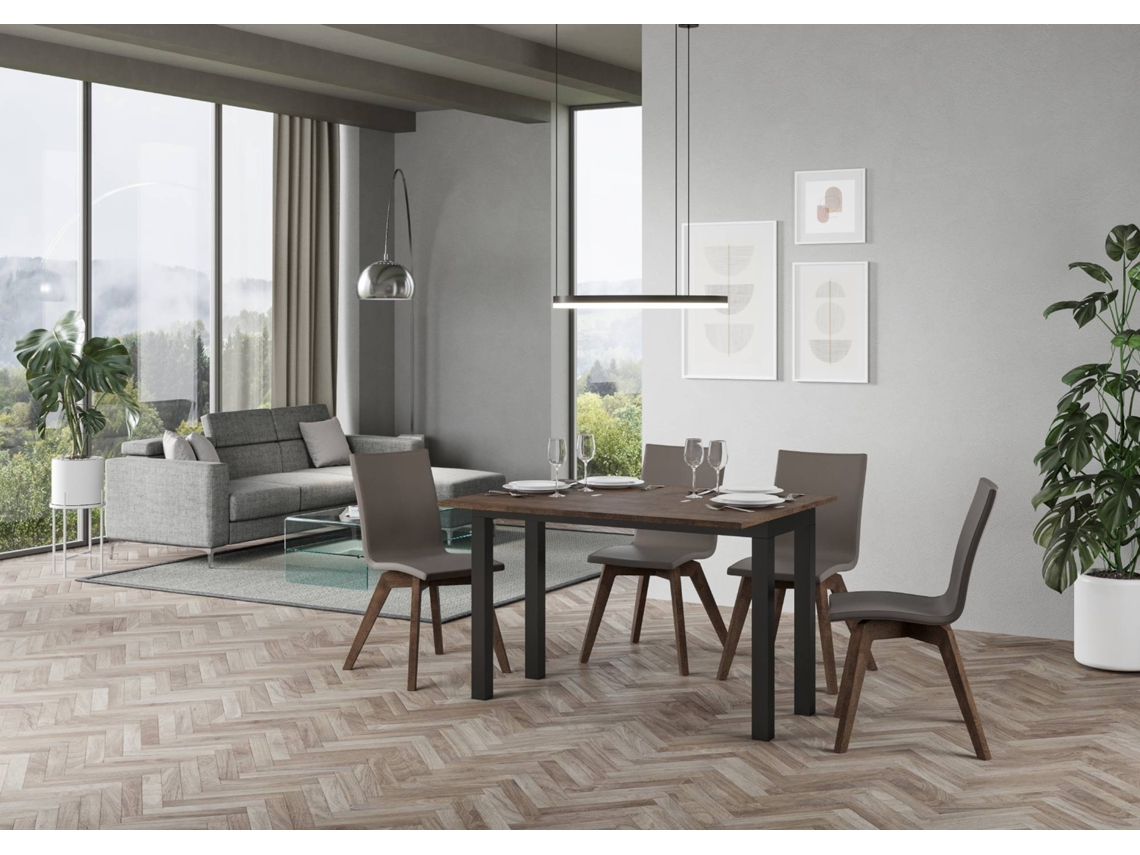 Mesa de Refeição ITAMOBY Everyday Double (120x45/90 - Painéis em Melamina - Nogueira)