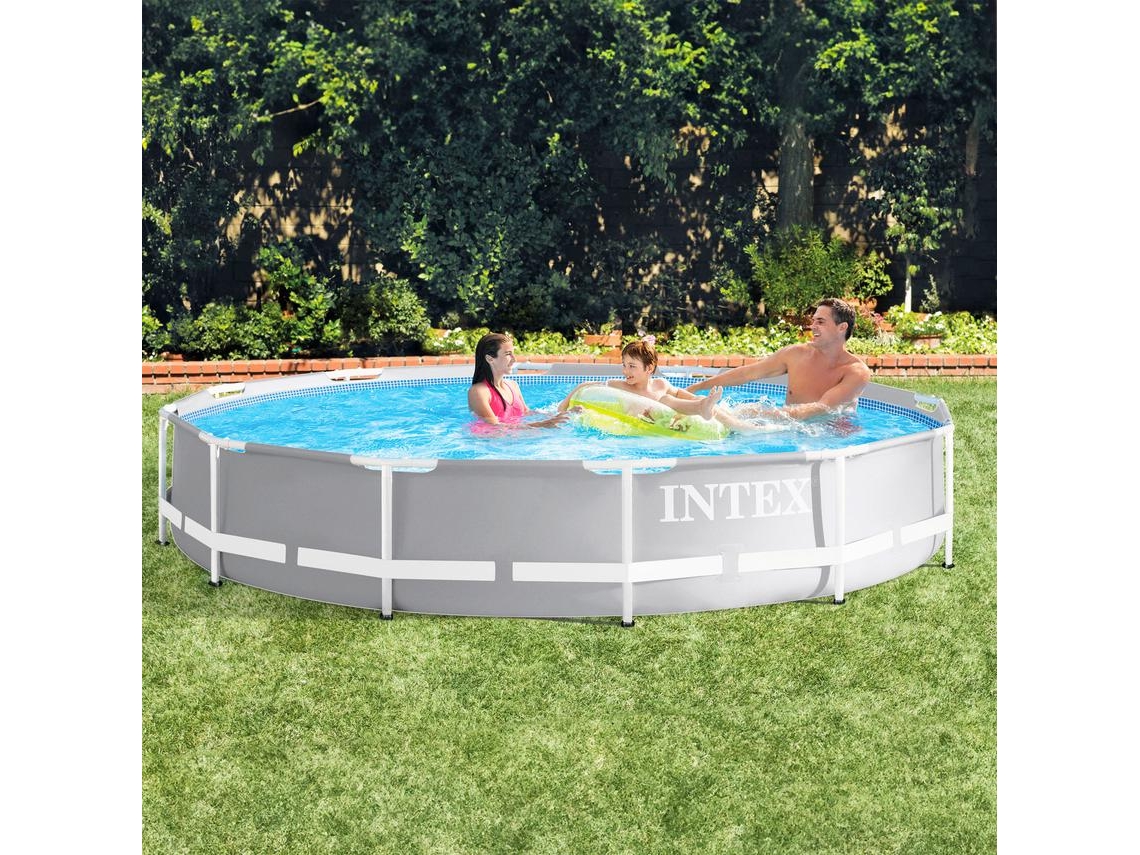 Piscina Tubular com Filtro INTEX Prisma Frame Redonda (6.503 L - PVC - 366x76cm)