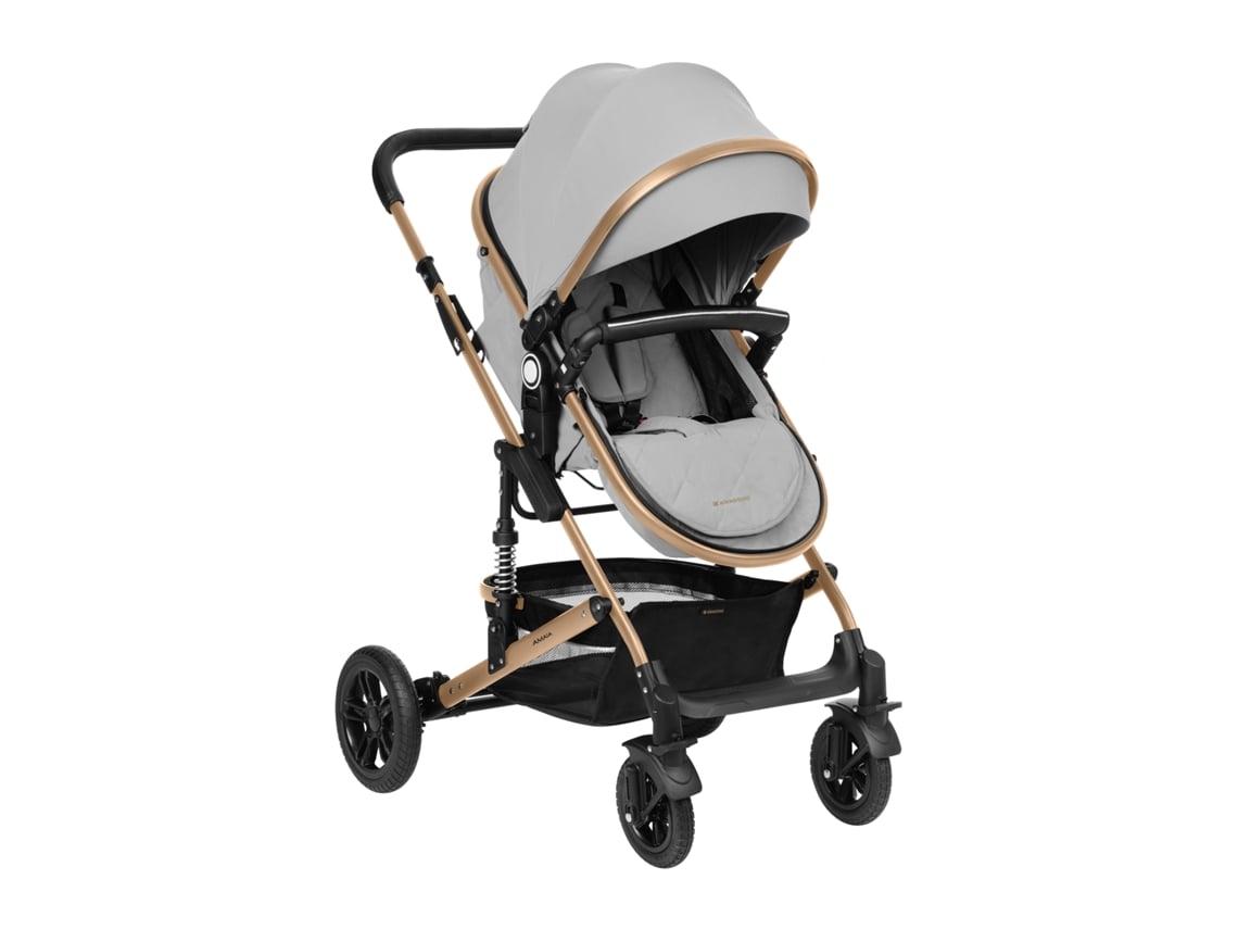 Carrinho de Bebé 3 em 1 com Assento Transformável Amaia Cinzento Claro 2024 KIKKABOO