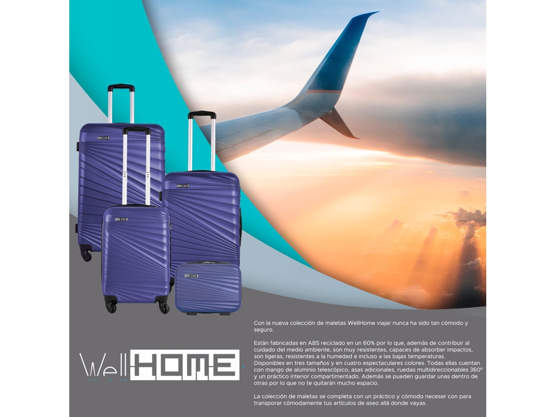 Conjunto De 3 Caixas Rígidas De Abs No Futuro Crepúsculo Azul Wellhome