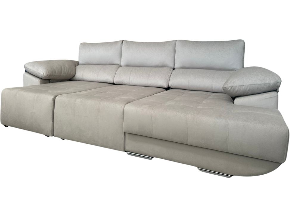 Sofá Chaise Longue Pólux - Esquerdo - Bege (290x160 cm)