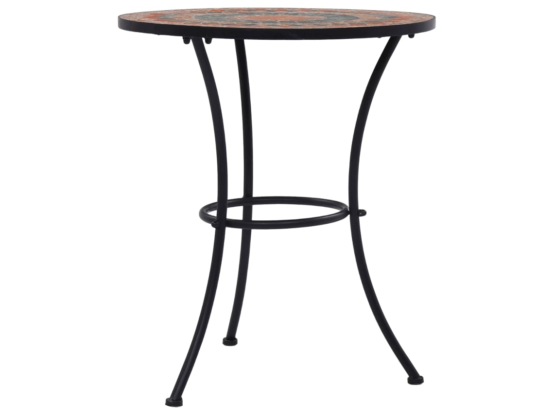 MAISON EXCLUSIVE Mesa Bistrô em Mosaico 60 Cm Cerâmica Laranja/Cinzento