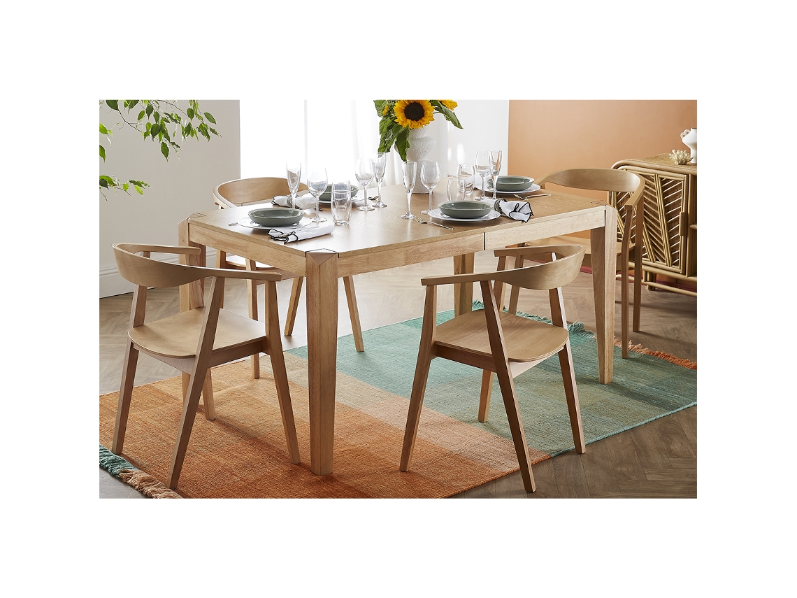 Mesa extensível de contraplacado de freixo e borracha 150-180cm BOLLY MILIBOO