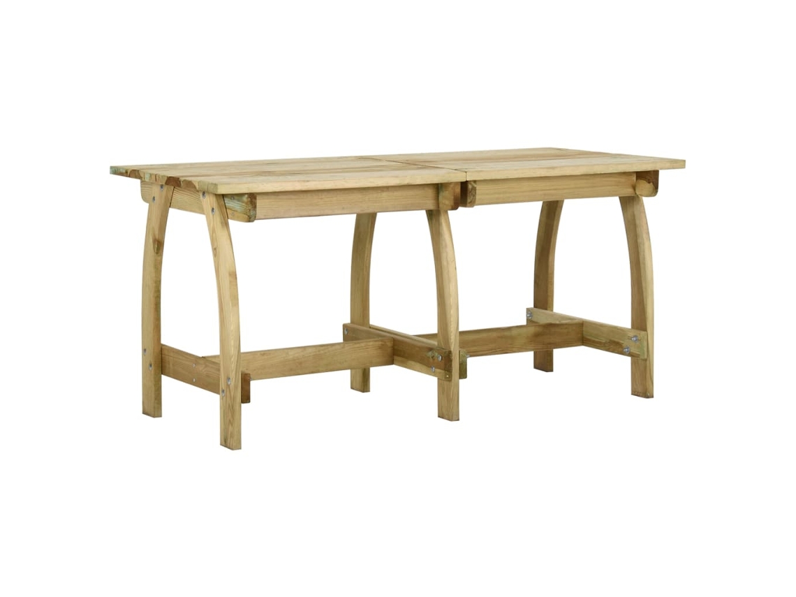 Mesa De Jardim | Mesa De Exterior 160x74x75 Cm Madeira De Pinho Impregnada Lovely Home