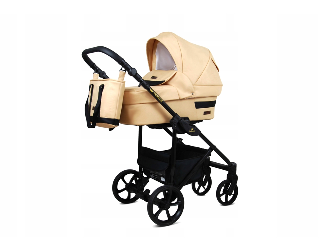 Carrinho De Bebé Multifuncional Babylux Trailux 4 Em 1 -beige - Ajustável E Dobrável Construção Leve Em Alumínio - Acessórios