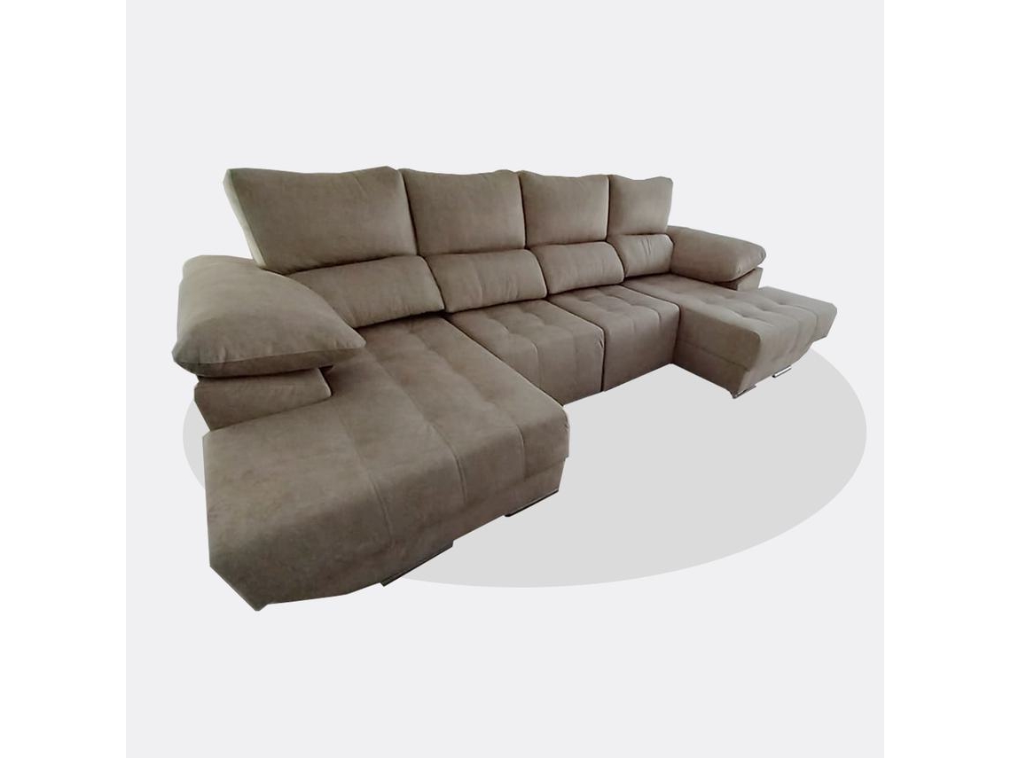 Sofá Chaise Longue Dupla - Bege (160x300x160 cm)