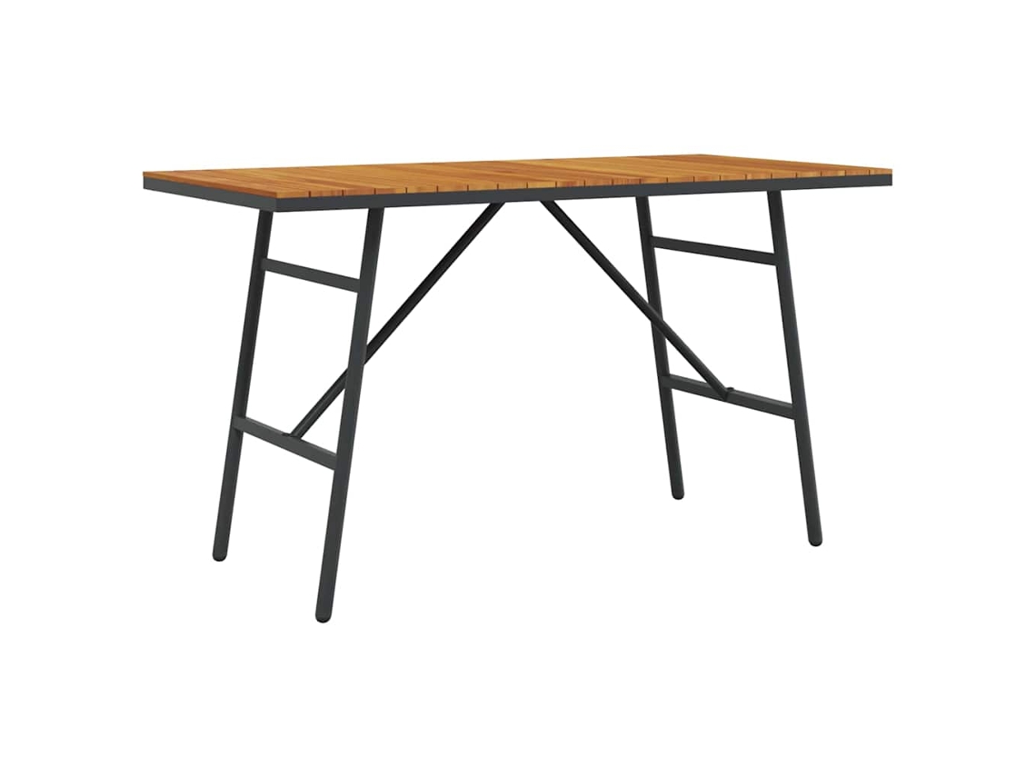 Mesa De Jantar Castanho 110x55x62 Cm Madeira De Acácia Maciça