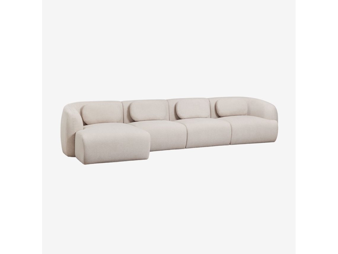 Sofá Modular Coquette De 4 Peças Em Chenille Com Chaise Longue Lateral Esquerda Poliéster Sklum