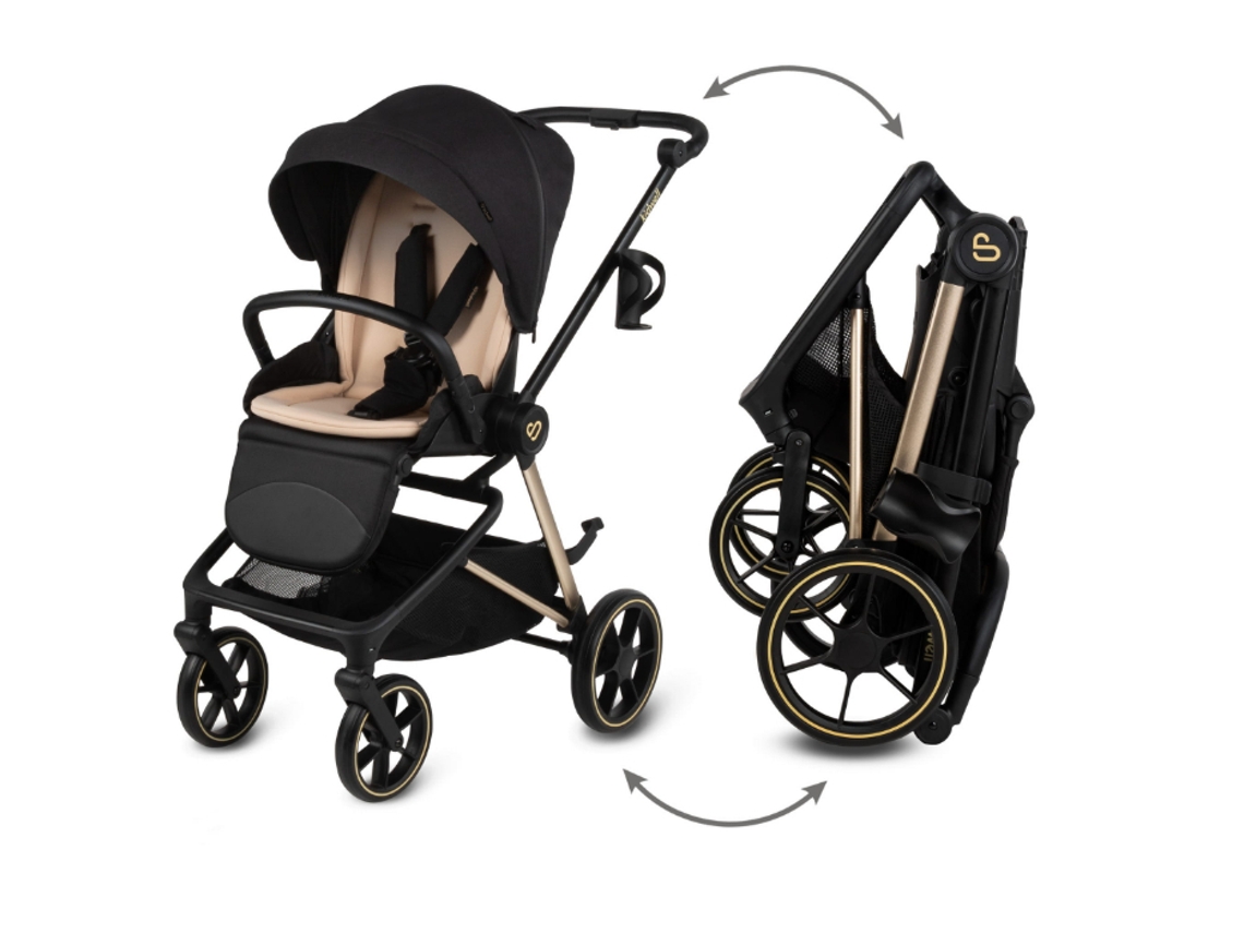 Carrinho de Bebé KIDWELL Velmont Black/Beige