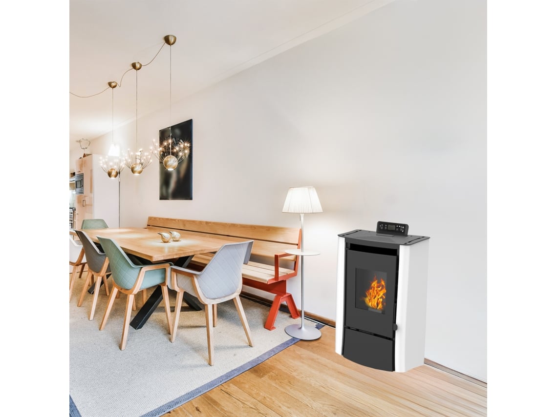 Salamandra A Pellets A Ar Anita 7,6 Kw Branco Sannover