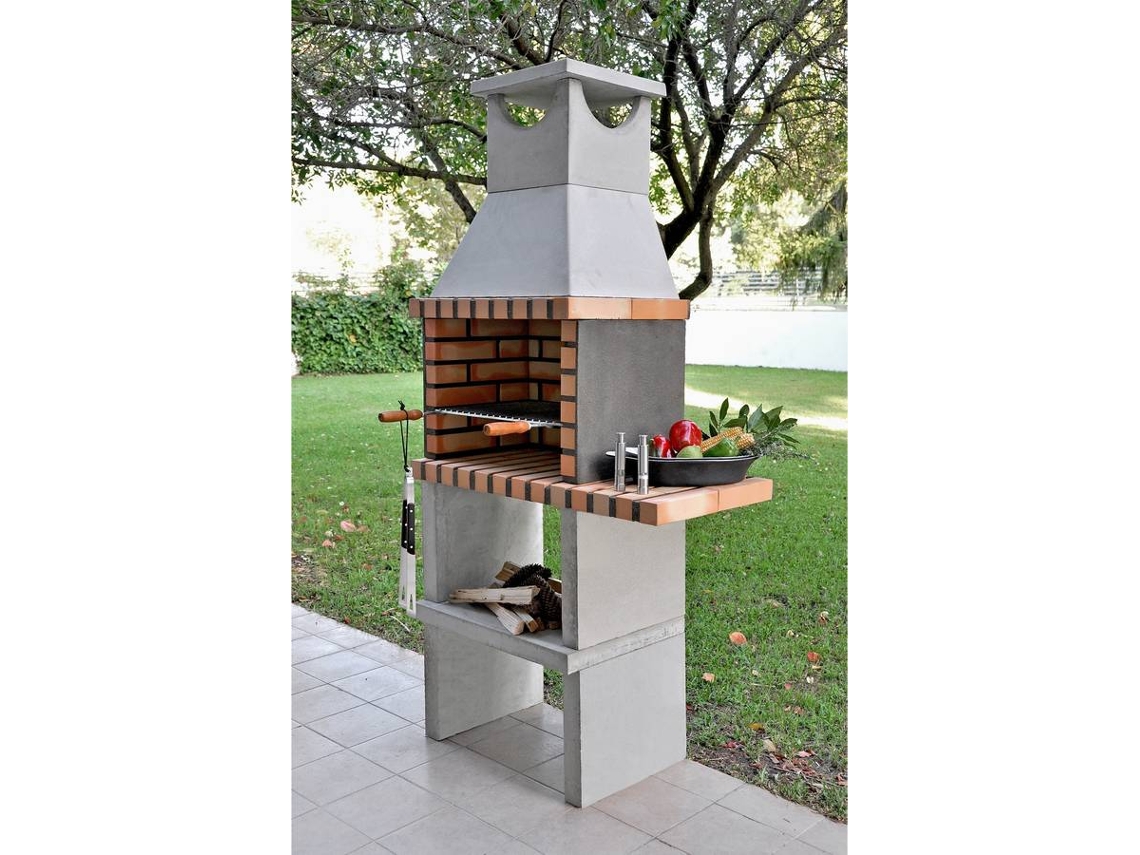 Churrasqueira MOVELAR Niza/Zon Plus 1 com Mini Bancada (Tijolo Matizado - 91x46x186 cm)