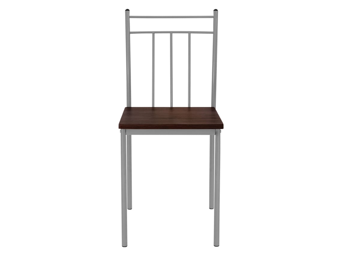 Mesa de Jantar com 4 Cadeiras Carvalho Escuro Madeira ML-DESIGN