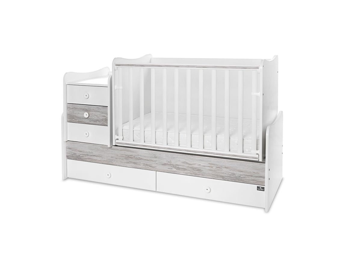 Berço Conversível Em Escrivaninha Maxi Plus Da Lorelli Whiteartwood