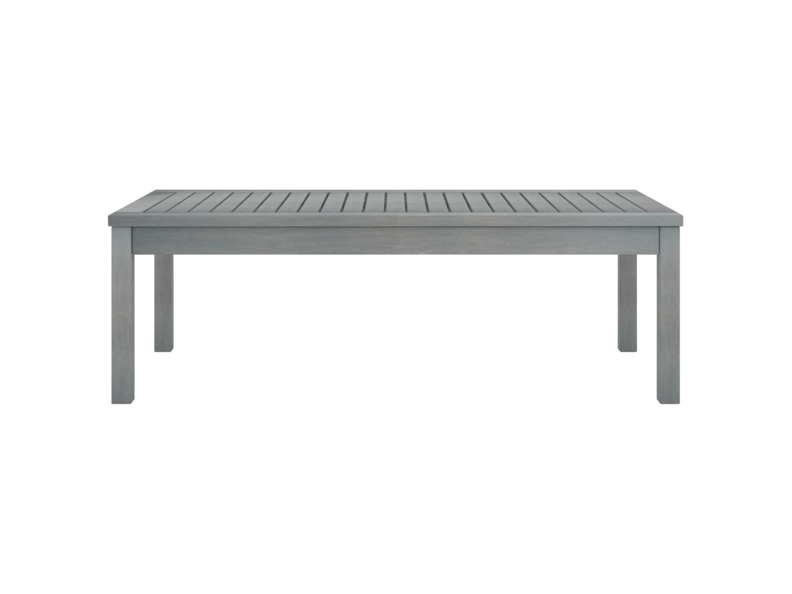 Mesa De Centro 100x50x33 Cm Madeira De Acácia Maciça Cinzento