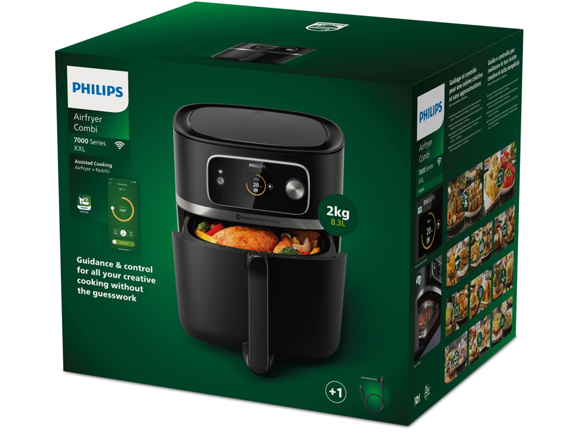 Fritadeira sem Óleo PHILIPS HD9880/90  7000 Series Combi Xxl Connected (8.3 L - Preto)