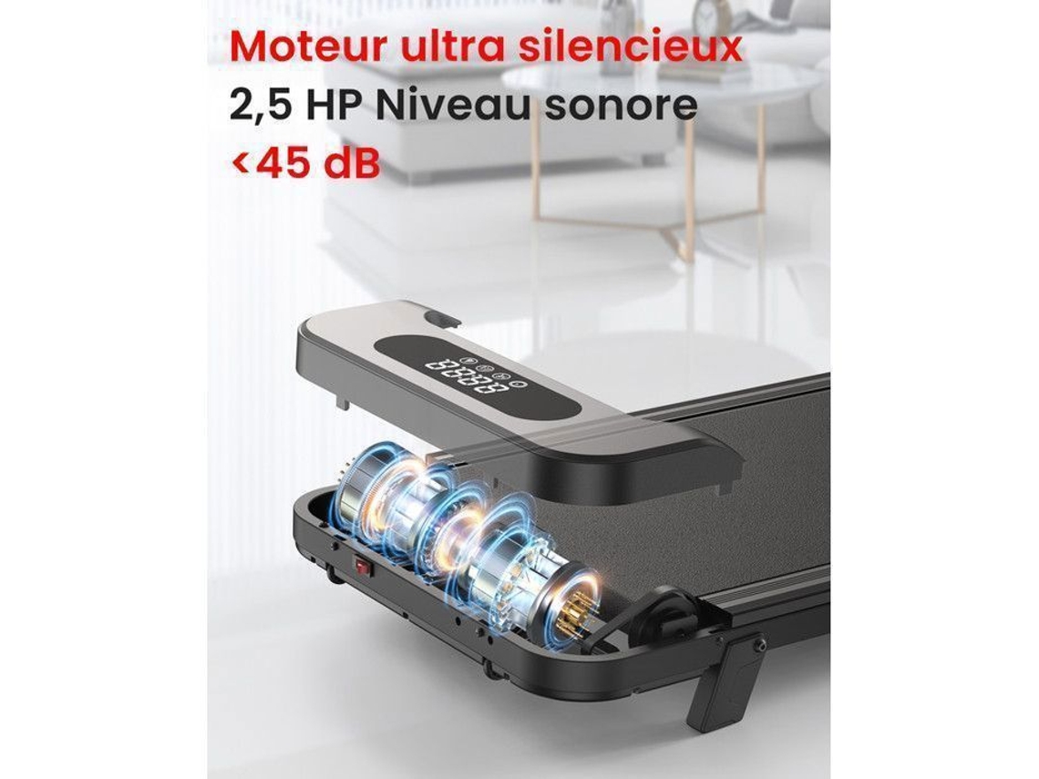 Em 1 Esteira Inclinada 0 5 Bigzzia Velocidade 1 8 Km/h Com Controle Remoto Carga Máx 130 Kg Walking Pad Preto