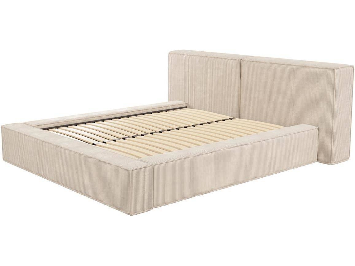 Cama com cofre TIMANO PASCAL MORABITO Bege 160x200 cm - Sem colchão - Com sommier