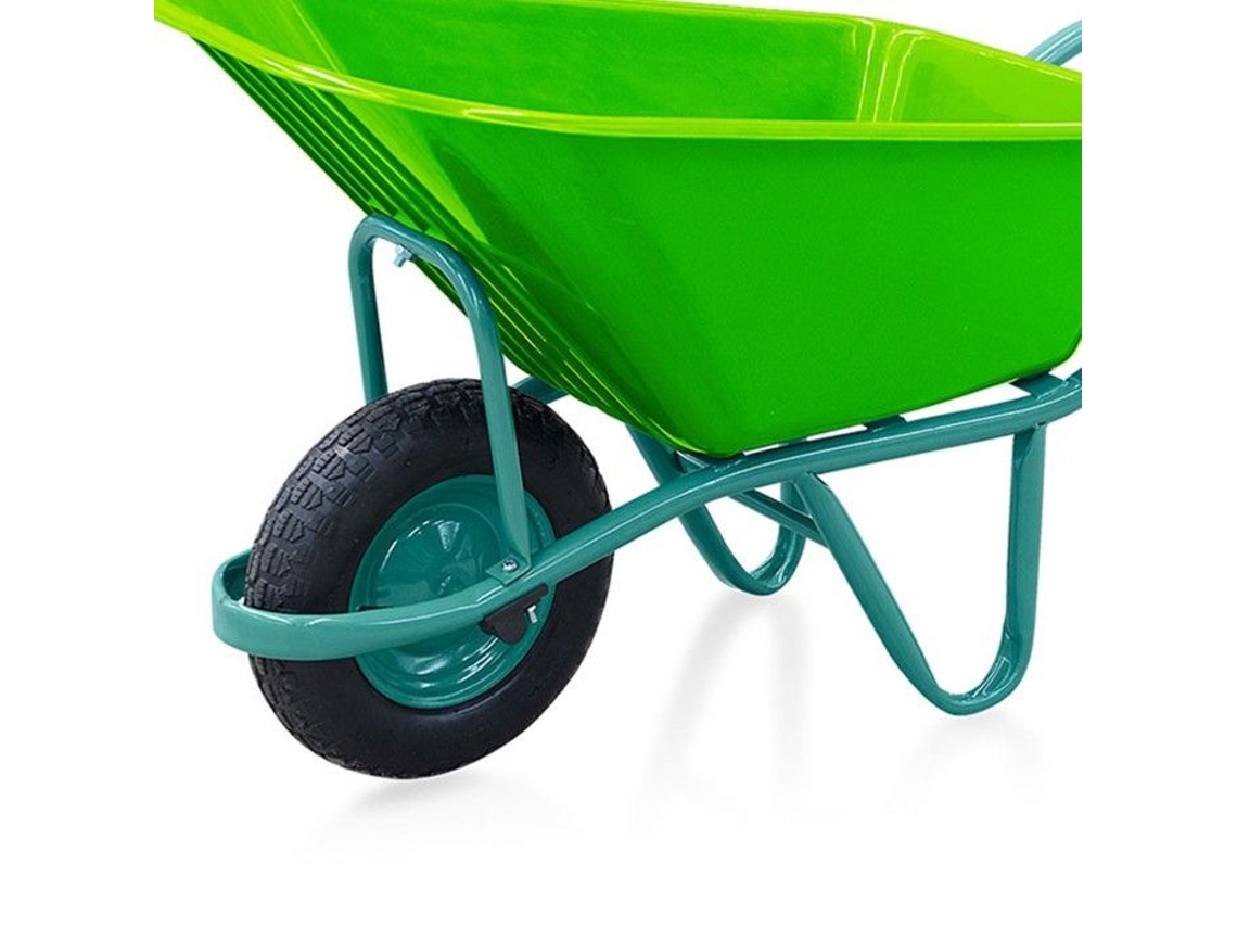 Carrinho de Mão de Jardim VITO Pvc Capacidade 100L Roda Pneumática Ø37Cm Antiferrugem
