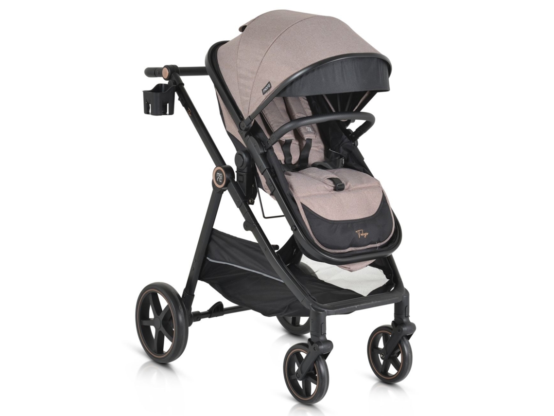 Carrinho de Bebê Duo Conversível Tokyo Até 22 kg Da MONI Beige