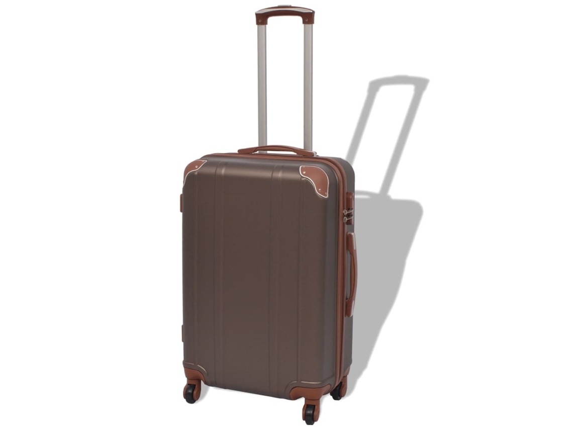 Conjunto 4 Malas VIDAXL Rígido Café (76 x 48 x 28 cm - 113 Kg)