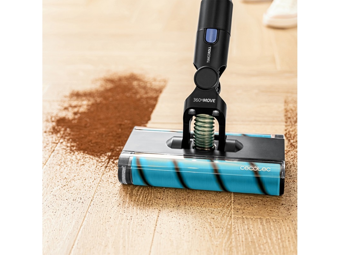 Aspirador Vertical 3 em 1 com Ciclone Paralelo Potência 630 W 30 Kpa 180 Aw e 90 Minutos de Autonomia Tubo Rígido e Dupla Escova Jalisco CECOTEC