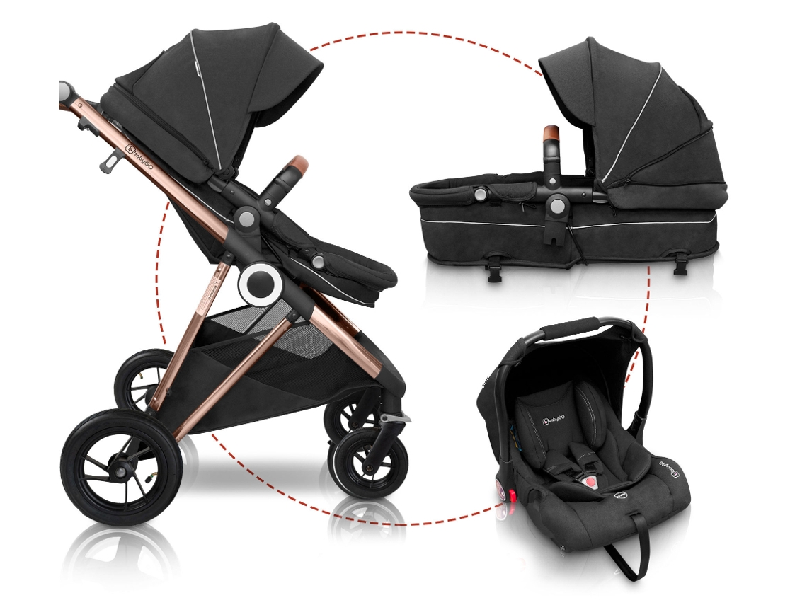 Carrinho De Bebé 3 In 1 Babygo Halime Air Anthracite