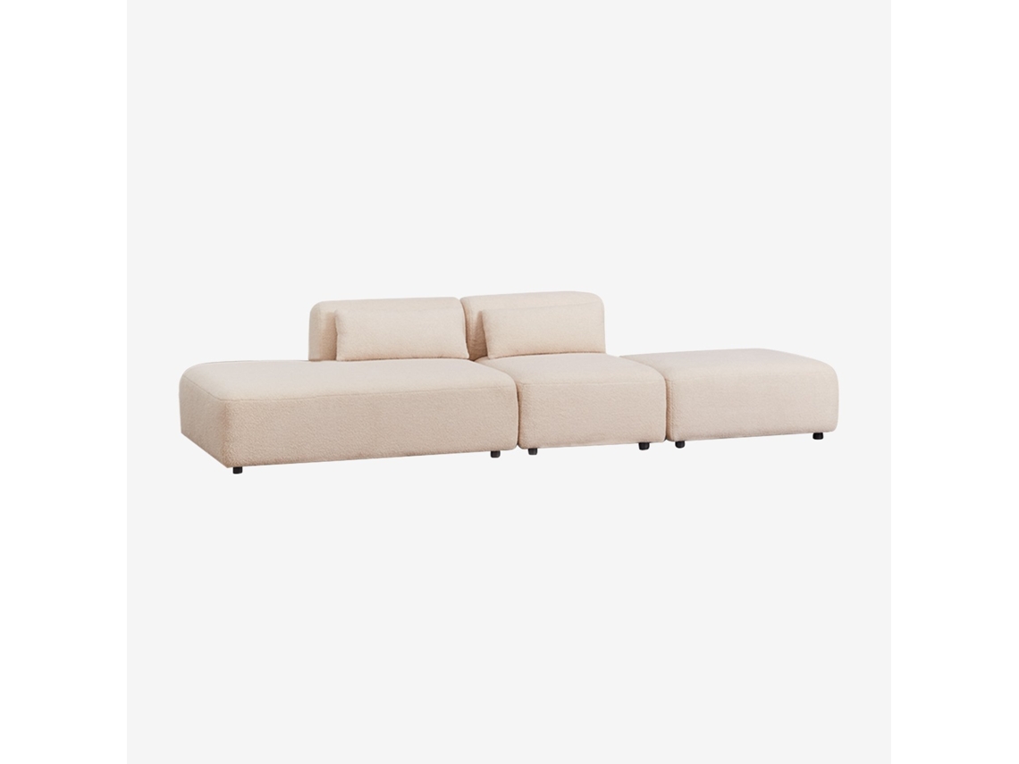 Sofá Modular De 2 Peças Com Chaise Longue Esquerda E Pufe Fogler Poliéster Sklum