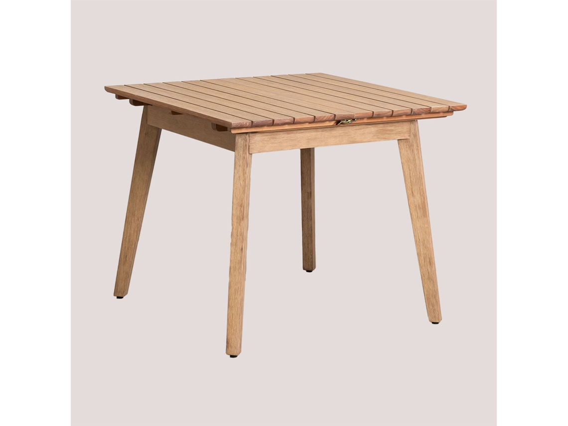 Mesa de Refeição SKLUM (76 cm x 90 cm - 150 cm x 90 cm - Madeira - Castanho)