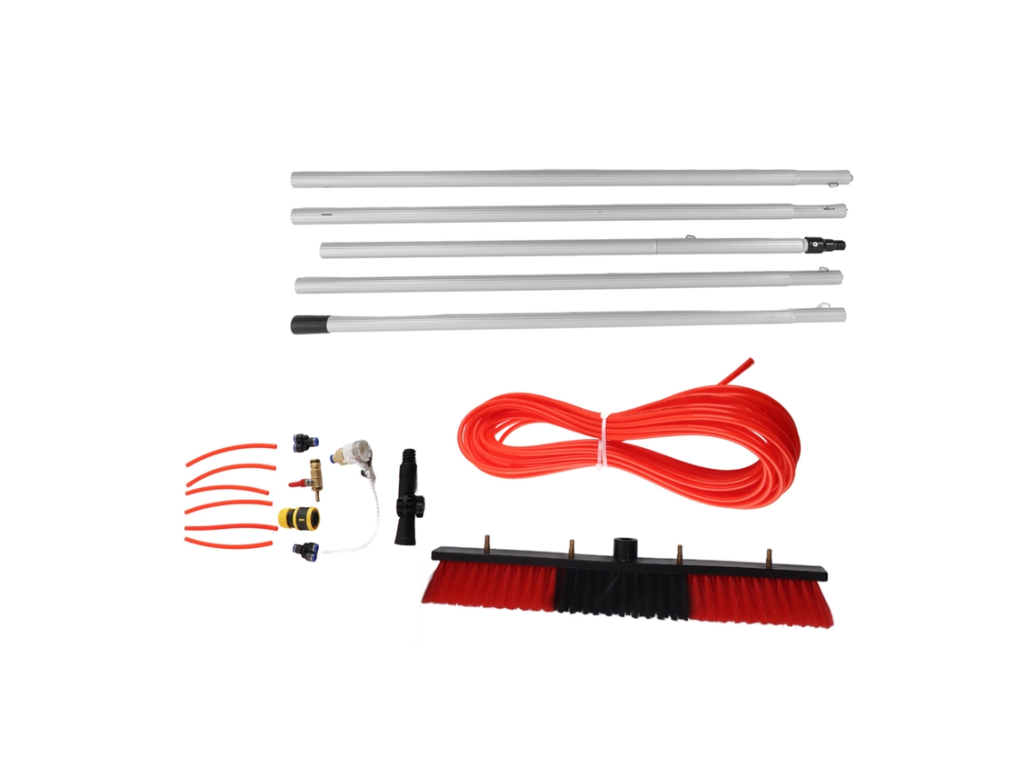 Kit De Poste Alimentado Por Água, Escova Alimentada Por Água, Resistente, Grande, Portátil, Lavagem De Água, Limpador Extensível, Sistema De Limpeza D