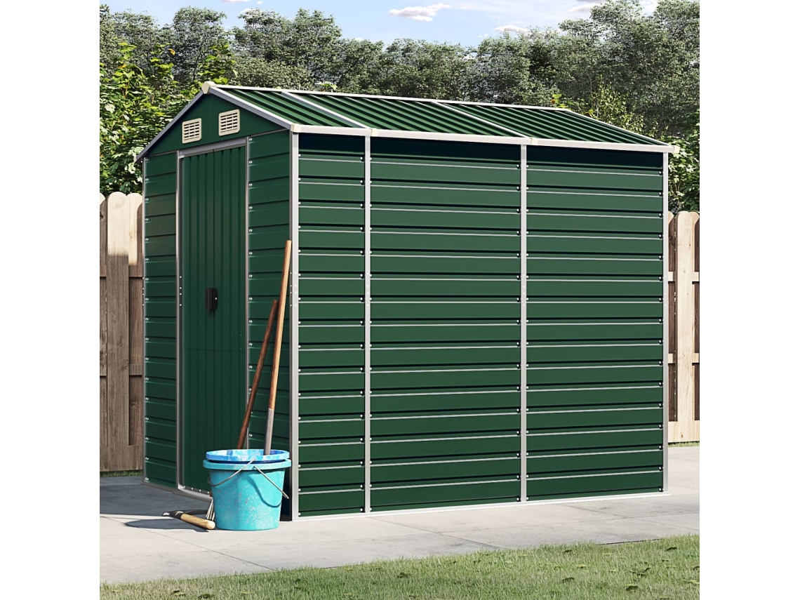 Abrigo VIDAXL Verde Aço (191x215x198 cm)