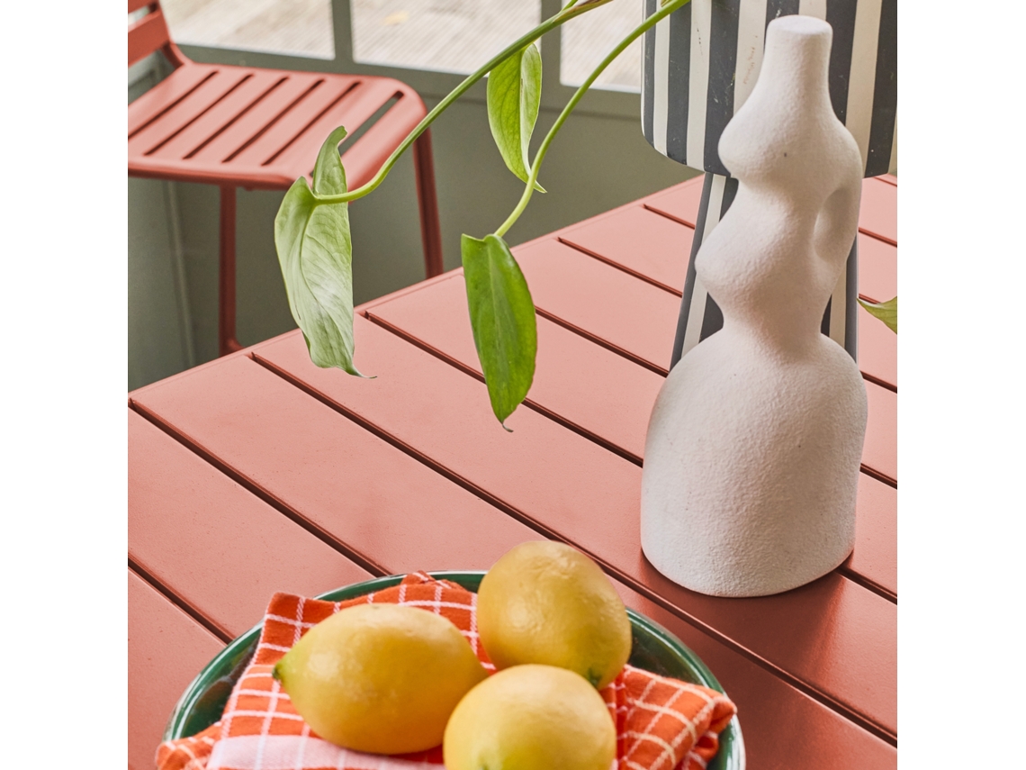 Mesa de Jardim Metálica de 4 Lugares Terra Cotta SWEEEK