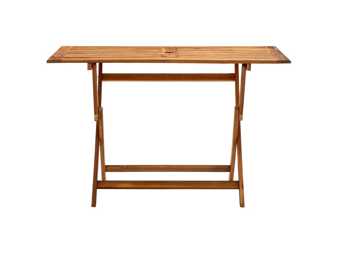 Mesa De Jardim Dobrável 120x70x75 Cm Madeira De Acácia Maciça