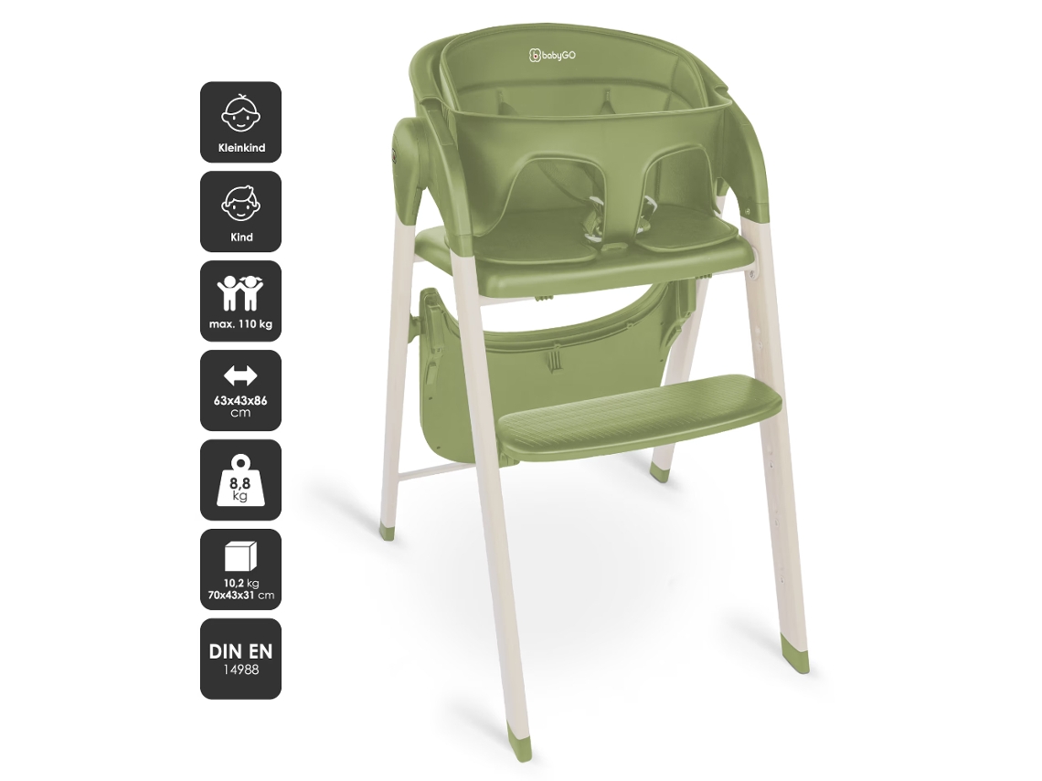 Cadeira Da Papa Babygo Levels Khaki